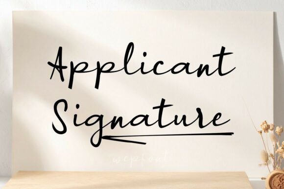 Applicant Signature: The Authentic Script Font for Designers