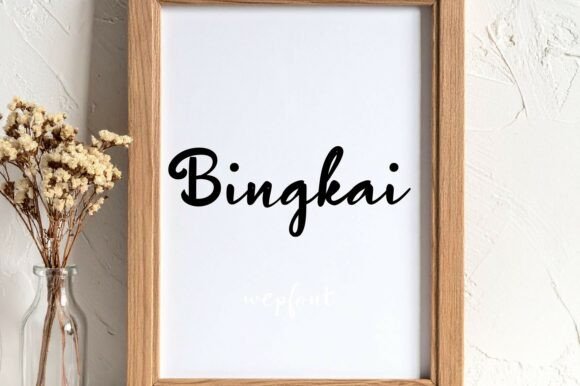 Bingkai: A Graceful Script Font for Makers