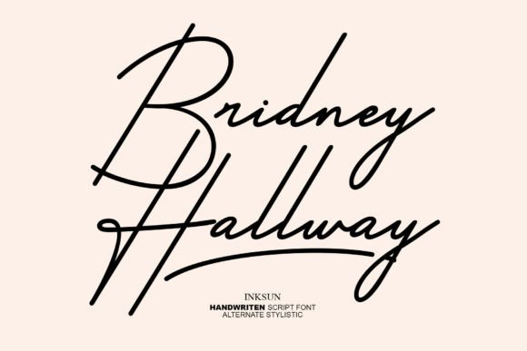 Bridney Hallway: A Modern Script Font for Editors