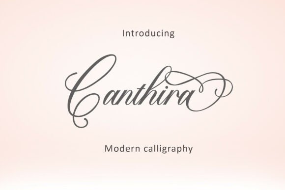 Canthira: A Modern Script Font for Editorial Design