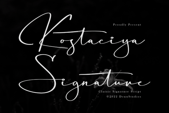 Kostaciya: A Signature Script Font for Editorial Design