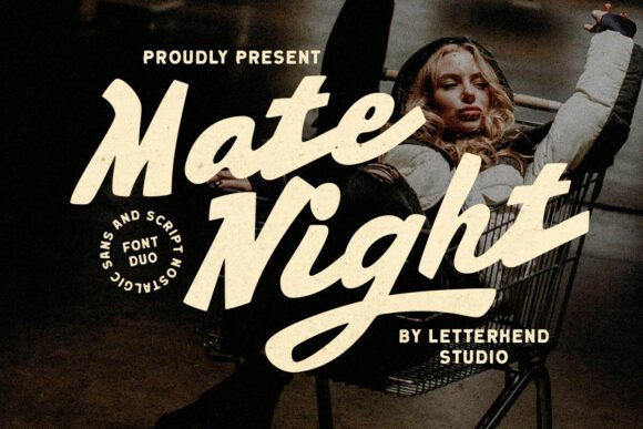 Mate Night: A Cinematic Script Font for Editorial Design