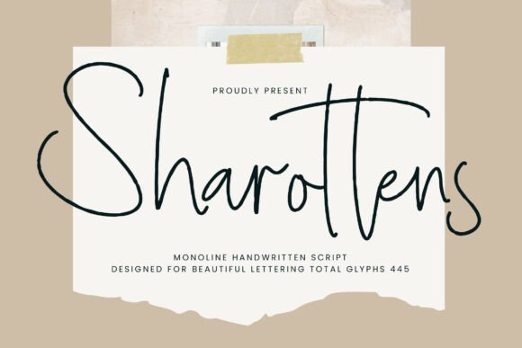 Sharottens: A Versatile Script Font for Modern Branding