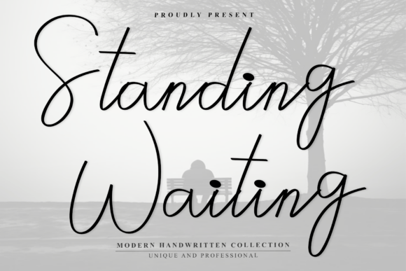 Standing Waiting: A Delicate Script Font for Web Design