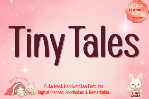 Tiny Tales: A Minimalist Script Font for Editorial Design