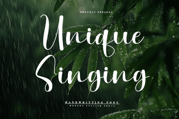 Unique Singing: A Graceful Script Font for Makers