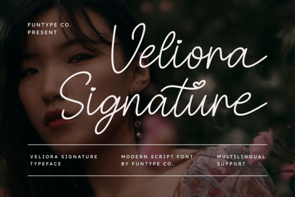Veliora Signature Typeface for Elegant Branding